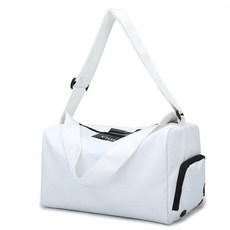 運動健身乾濕分離包：男女通用游泳收納手提旅行大容量防水行李包, 白色【乾溼分離+獨立鞋位】, 1個