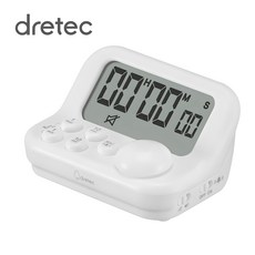 드레텍 스터디 타이머 스톱워치 공부타이머 T-629, 1개, 화이트