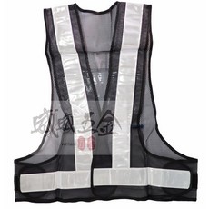 威威五金 藍底白條 新型日式反光背心 背面附有透明夾鏈袋 透氣孔工作背心 交通指揮 工程施工作業 工安 工地背心 K3, 1個