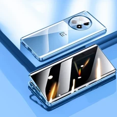 OnePlus 13 12R 학위 개인 정보 전체 렌즈 자기 강화 유리 커버 케이스에 대한 안티 엿보는 금속, 01 For OnePlus 13R, 04 파란색