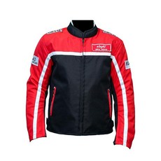 Alayki Armoro 오토바이 재킷 0 1 조절 가능한 핏 부드러운 칼라 YKK 지퍼 핸드메이드 탈착식 CE 보호 미국 연령 옐로우 238529, 8 Years, 레드