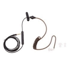 YSSHOP 방사선 방지 3.5mm 에어 튜브 스테레오 이어폰 유선 단일 이어 버드 인이어 모노 이어폰 (마이크 포함), 설명, 설명, 블랙