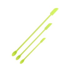 미니 실리콘 주걱 가제트 주방 핸들 긴 실리카 학 스크레이퍼 병, E. 그린 3종 세트