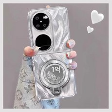 반사경이 오른쪽 금색 부품 직사각형 바이크 미러 윙 핸들거울 안전거울 자전거 튜닝 거울 있는 액세서리 제품, Nova Flip: 싱글셸+1억회전스탠드