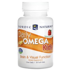 Nordic Naturals Daily Omega Kids 천연 과일 맛 소프트젤 30정, NordicNaturalsDailyOmegaKids천연, 1개