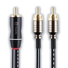 川木 RCA一分二 音頻線 M20 蓮花頭 功放 喇叭 低音炮音源線, 1個, M20 1米