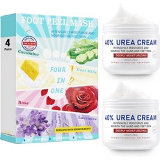 OUKEYA 유레아 크림 40% 풋 마스크 포함, 150g, 1개, 1개입