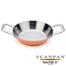 Scanpan Maitre D’ 16cm 亮銅迷你燉鍋 單身貴族小家庭適用 導熱均勻快速, 1個, 一支, 亮銅