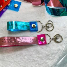 긴테 홀더 넓은 컨페티 스트랩 키링 콘서트 굿즈, 옐로우, 3.5x25cm