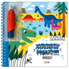 忍者兔水筆遊戲書--交通工具/可愛動物 神奇隱形水畫冊 重複使用 兒童繪畫玩具, 禾流-神祕恐龍
