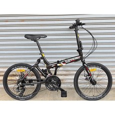 BIKEDNA G9 LITE 20吋24速鋁合金碟煞避震折疊自行車 搭載SHIMANO24變速煞變合一後避震451輪組, 曜石黑, 1個