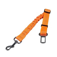 반려동물 차량 벨트 조절 탄성 반사 목줄 당김 방지 여행용 견인 로프, 1개, 3. Orange