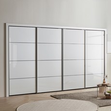 보루네오 하이그로시 엘라 슬라이딩 붙박이장 30cm, 화이트 30cm