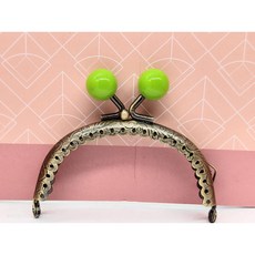 弧形口金 糖果口金 小珠頭 手作拼布包材料, 1個, 8號綠色