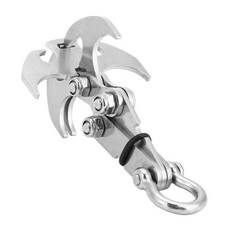 스테인레스 스틸 접이식 중력 그래플링 후크 등산 클로 야외 생존 카라비너 멀티 포켓 도구 13.4x8.9cm O0, 02 13.4x8.9cm