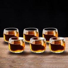 Qiaokao 유리 찻잔 80ml, 6개, 클리어