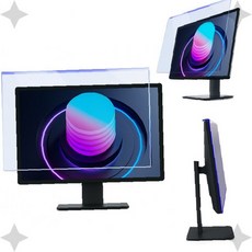 모니터 화면 보호 블루라이트 차단 시력 보호 필름 24 27 32인치, 1개