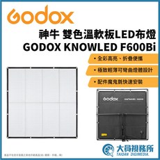 【大員視務所】GODOX 神牛 F600BI 雙色溫軟板LED布燈 廣告拍攝 影視製作 棚燈 podcast 攝影燈, 1個