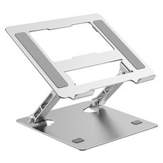 알루멘 N9 노트북 맥북 탄소강 메탈 거치대, 실버, 1개