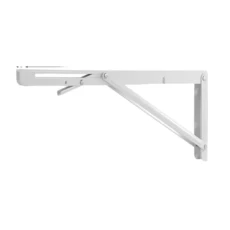 GULIXIN利興 支架 2支裝 不鏽鋼比利時支架 層架托板 支撐 三角活動折疊置物架, 1個, 白色6.5吋(20公分)一組, 白