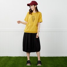 betty’s貝蒂思 撞色織帶口袋拼接七分花苞裙