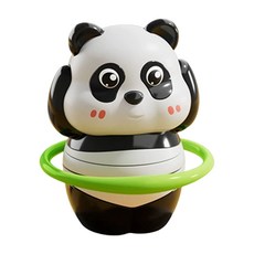 오르고 태엽 장난감 물놀이 완구 인형, 태엽 판다(훌라후프)