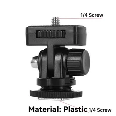미니 모니터 마운트 삼각대 헤드 슈 어댑터 카메라 장착용 플래시 마이크 LED 필 1/4 인치