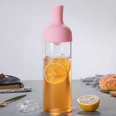 高硼矽玻璃冷萃壺 350ml, 粉色, 1個