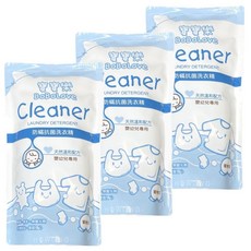 寶寶樂 BoBoLove 嬰幼兒專用洗衣精 溫和配方 無螢光劑 蜜桃香 1000ml 補充包 3入, 1個, 洗衣精3包