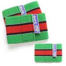 SAPEX 세이프119 반사각반, GREEN + RED + BLACK, 1세트