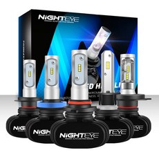 LED 조명 바 Nighteye-자동차 Led 헤드라이트 H4 H7 H8 H9 H11 8000LM 50W 6500K 백색 안개등 9005 HB3 전, 9006/hb4, 1개