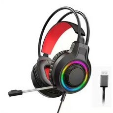 遊戲耳機 USB 7.1聲道 RGB炫彩燈效, 如圖所示, 詳情頁內介紹
