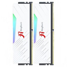 킹뱅크 DDR5 하이닉스 에이-다이 6000MHz C28 블레이드 데스크탑용 램 16GB 화이트 2개입 KR460028, 1개