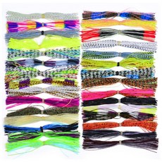 낚시 루어 스커트 - DIY 스피너베이트 및 지그용 1500가닥 13cm 부드러운 가닥 베이스 플라이 타이용랜덤 색상1500가닥 171159, 낚시 루어 스커트 - DIY 스피너베이트 및 지그용 1