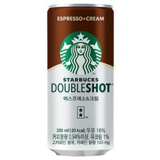 스타벅스 더블샷에스프레소앤크림 동서식품 실온 200mlx6개, 200ml, 6개