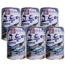 강구나루 고등어통조림 / 반찬 통조림, 6개, 400g