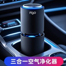 SGGM figo車載空氣凈化器車用汽車臭氧負離子消毒除甲醛殺菌除味車內, 1個, 【1+2+3】負離子臭氧紫外線三合一