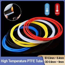 PTFE 튜브 ID 0.3mm ~ 8.4mm F46 FEP 절연 모세관 열 보호 장치는 엄밀한 파이프 Higth 온도 내식성을 전송, 13 ID1.68 x 2.08mm x1M, 04 Black