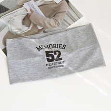 MEMORIES 52 運動髮帶 印花頭巾, 1個, 灰色, 灰色