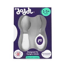 doddl秒拾餐具 附贈水滴收納盒 學習筷訓練寶寶自主進食, 1個, 兒童學習餐具2件組 - 藍莓紫, 藍莓紫, 叉子、湯匙