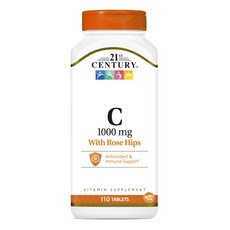 21St Century 玫瑰果維他命C保健錠 1000mg, 110顆, 1罐