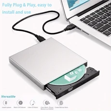 USB 2.0 외부 DVD ROM CD RW 버너 노트북용 휴대용 외부 DVD CD 드라이브 라이터, 01 은