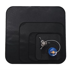 【Rising】野營防火布，CLS硅膠防火墊，焚火台隔熱墊，烤肉耐高溫滅火毯，玻璃纖維阻燃布, 1個, 黑