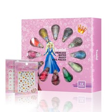 투미니 프린세스수성매니큐어, 12컬러+네일스티커2장, 1개