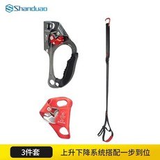 台灣出貨 可開統編 shanduao高空作业上升器下降器安全绳自锁器上升下降装备AD-WJ113, 1個, 3件套手+胸+脚