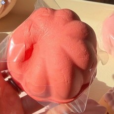 꽃빵 스퀴시 대왕 꿀떡 말랑이 말랑 쫀득 촉촉 촉감 스트레스해소 힐링 피젯토이 오피스토이, 1개, 진핑
