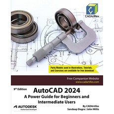 (영문도서) AutoCAD 2024: A Power Guide for Beginners and Intermediate Users Paperback, Cadartifex, English, 9789394074125