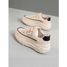 중년 운동화 족저근막염 바닥 기능성슈즈 베이지화이트 35