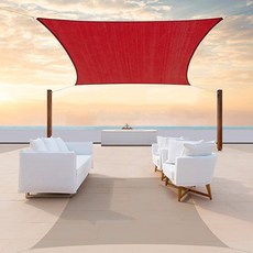 Colourtree CTSLR Custom Size 10' x 13' Beige Sun Shade Sail Canopy UV Block UPF50 Rectangle - Com, 레드, 0 8' X 1 0'