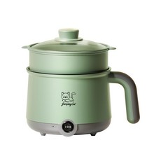 NICE LOCK 多功能電煮鍋 1.8L 蒸煮料理鍋, 灰綠色  送pp蒸籠【超取限2台】